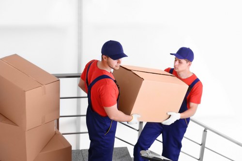 Household items being loaded for a residential or small business move