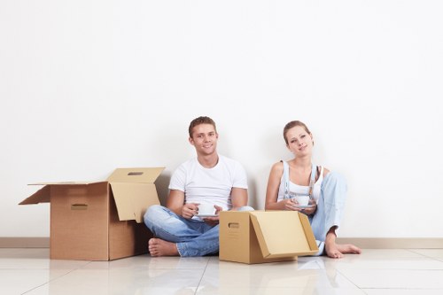 Unpacking service helping a family settle into a new Whetstone home