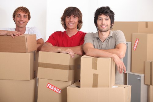 Furniture and boxes being handled carefully during a local move