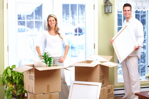 Moving van and removal crew supporting a local Whetstone relocation